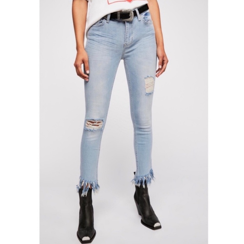 Free People Great Heights distressed ankle jeans size 27 - Picture 3 of 11